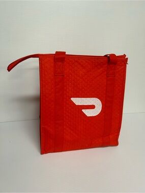 Doordash Dasher Insulated Hot Cold Bag Red Zip Delivery Bag